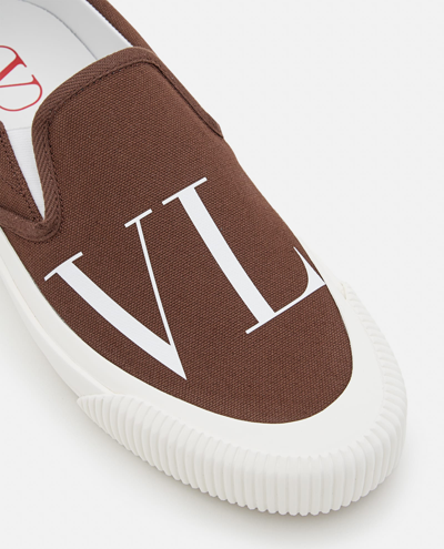 Shop Valentino Slip-on In Brown