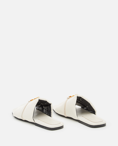Shop Jw Anderson Anchor Logo Leather Slides In White