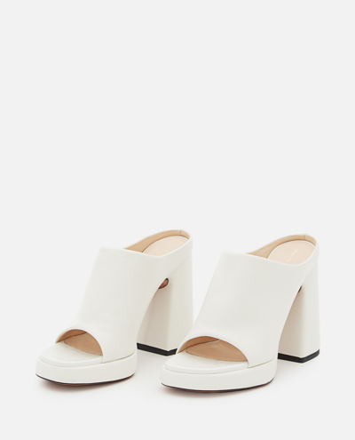 Shop Proenza Schouler 110mm Leather Platform Sandals In White