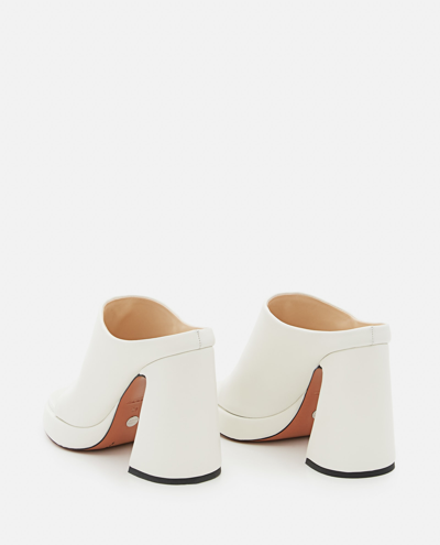 Shop Proenza Schouler 110mm Leather Platform Sandals In White