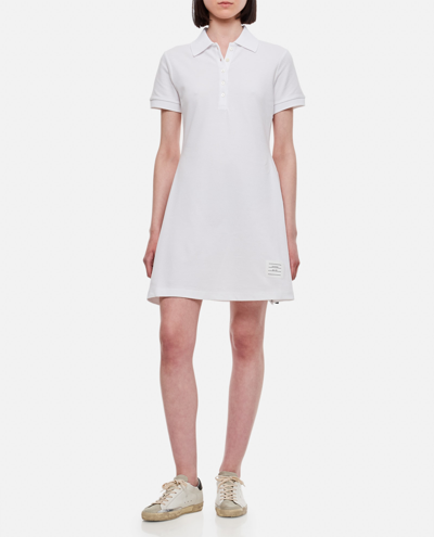 Shop Thom Browne Cotton Mini Dress In White