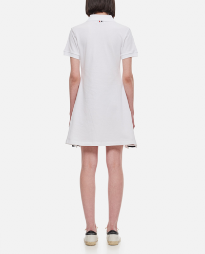 Shop Thom Browne Cotton Mini Dress In White