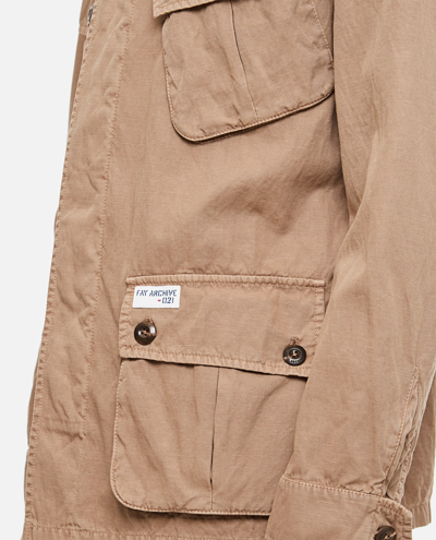 Shop Fay Field Jacket Archive In Beige