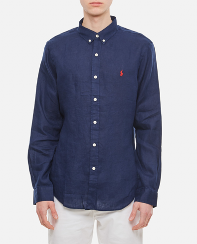 Shop Polo Ralph Lauren Long Sleeve-sport Shirt In Blue