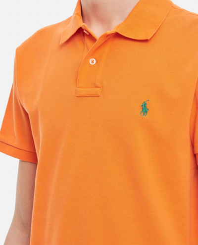 Shop Polo Ralph Lauren Short Sleeve-knit Polo In Orange