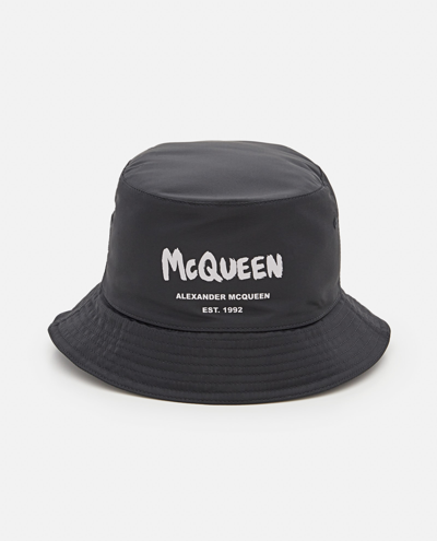Shop Alexander Mcqueen Bucket Hat Graffiti In Black