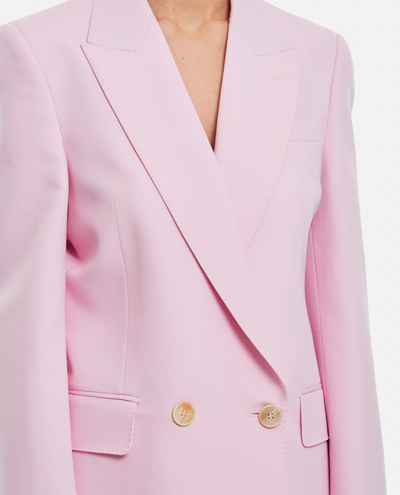 Alexander Mcqueen Women Double-breasted Jacket In Pink