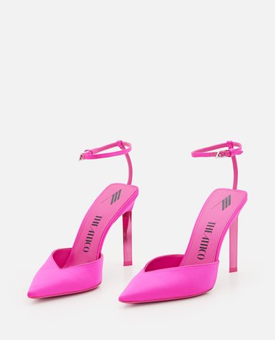 Shop Attico 105mm Perine Pumps With Ankle Strap In Pink