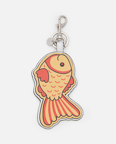 Shop Jw Anderson Gold Fish Keyring In Yellow