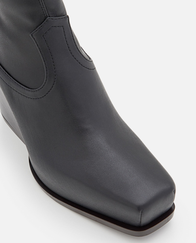 Shop Stella Mccartney Knee-high Heeled Boots In Black