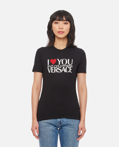 VERSACE I LOVE YOU JERSEY T-SHIRT 