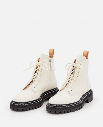 Shop Proenza Schouler Combat Boots In White