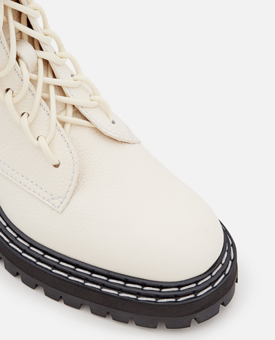 Shop Proenza Schouler Combat Boots In White