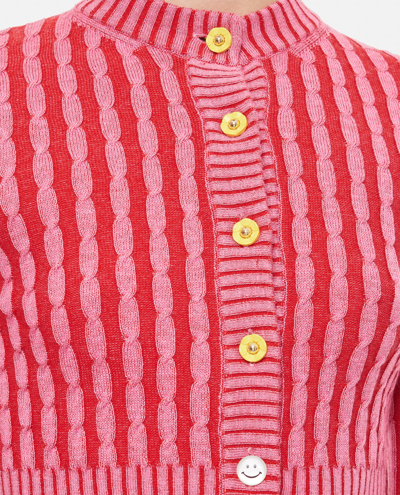 Shop Cormio Vanisè Cropped Cardigan In Pink