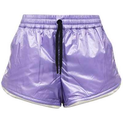 Shop Moncler Drawstring Shorts In Purple