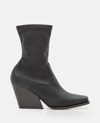 Shop Stella Mccartney Stretch Cowboy Boots In Black