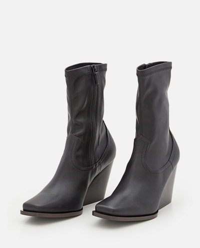 Shop Stella Mccartney Stretch Cowboy Boots In Black