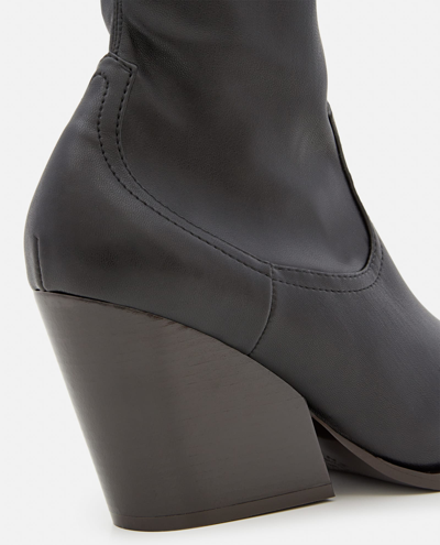 Shop Stella Mccartney Stretch Cowboy Boots In Black