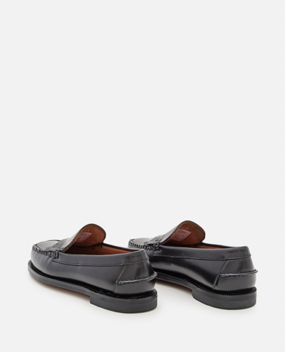 Shop Sebago Dan Triple Fringe Loafers In Black