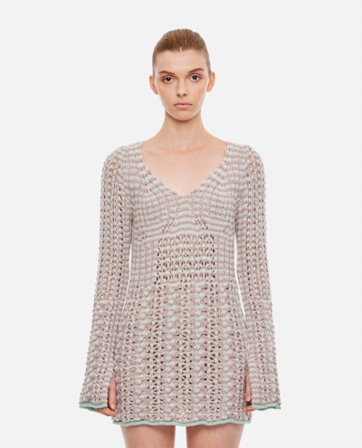 Marco Rambaldi Braided Knitted Dress In Pink