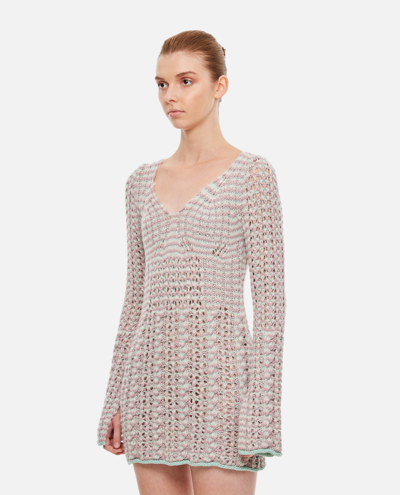 Marco Rambaldi Braided Knitted Dress In Pink
