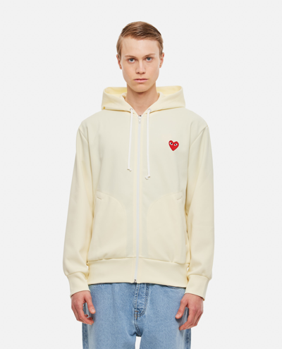 Shop Comme Des Garçons Play Cotton Sweatshirt In White