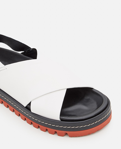 Plan C Crossover Strap Detail Sandals In Red