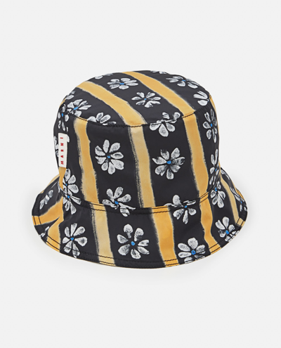 Shop Marni Daisy Lane Nylon Bucket Hat In Multicolour