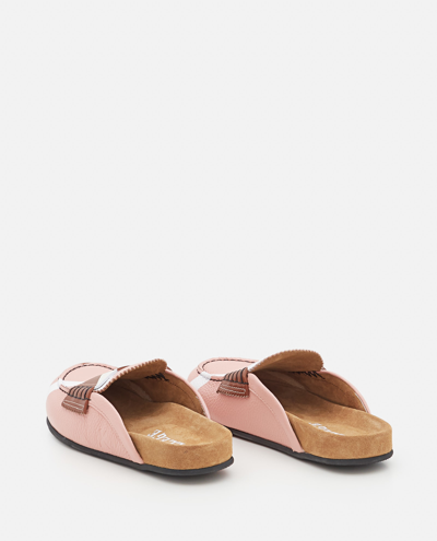 Shop College Leather Mules In Pink