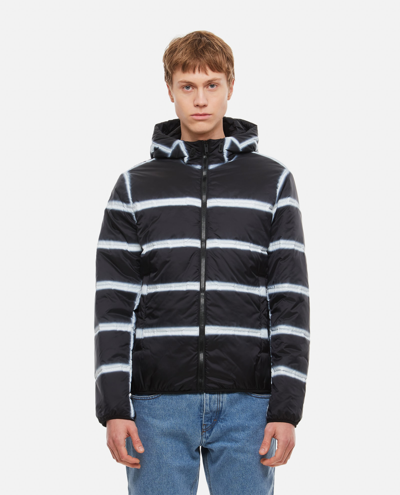 Givenchy Hooded Stripe-pattern Jacket In Blue