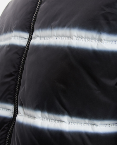 Givenchy Hooded Stripe-pattern Jacket In Blue