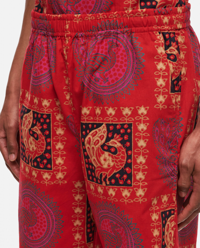 Shop Needles Basketball Printed Shorts In Red