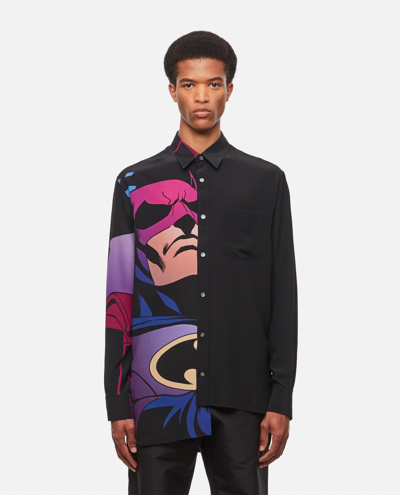 Shop Lanvin Asymmetric Silk Shirt In Black