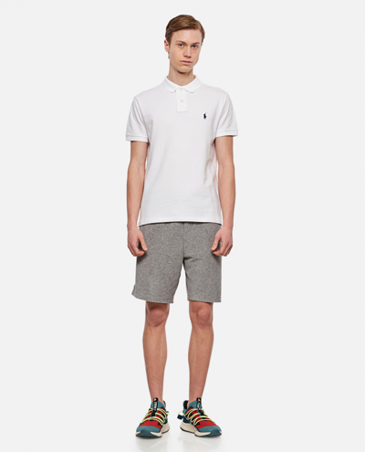 Shop Ralph Lauren Cotton Sweat Shorts In Grey