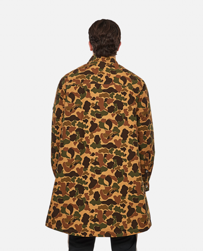 Shop Moncler Genius Tallac Long Patterned Nylon Coat In Yellow