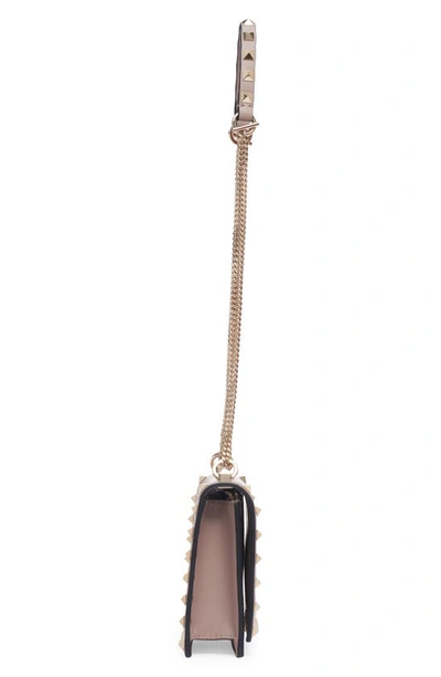 Shop Valentino Rockstud Leather Crossbody Bag In 6e0 Water Lilac