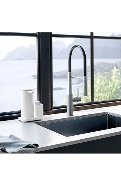 Simplehuman 14oz Sensor Pump, Touch-free Hand Soap Dispenser With Sponge Caddy In White