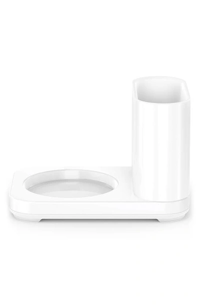 Simplehuman 14oz Sensor Pump, Touch-free Hand Soap Dispenser With Sponge Caddy In White