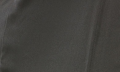 Shop Mac Duggal Feather Detail Satin Sheath Gown In Black
