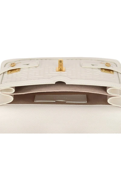 Balmain Leather B-buzz 24 Top-handle Bag In 0da Cream