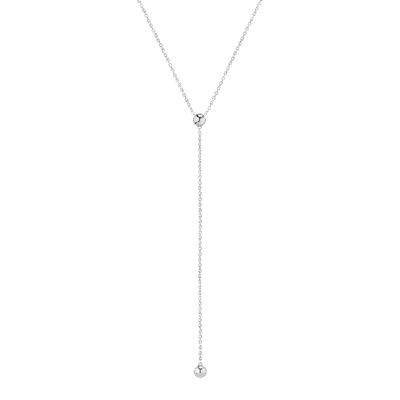 Shop Aurate New York Gold Ball Lariat Necklace In White
