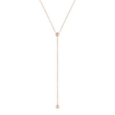 Shop Aurate New York Gold Ball Lariat Necklace In Rose