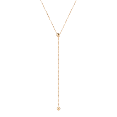 Shop Aurate New York Gold Ball Lariat Necklace In Yellow