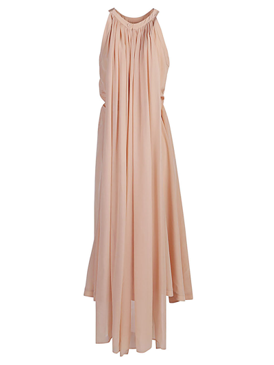 Cri.da Crida Silk Midi Dress In Pink