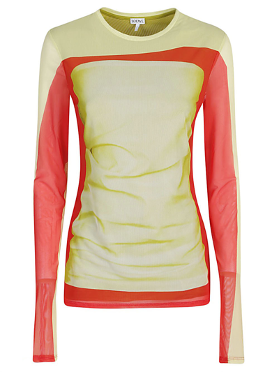 Shop Loewe Trompe L'oeil Sweater In Yellow