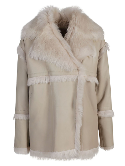 Shop Iro Vernon Sheepskin Jacket In Beige