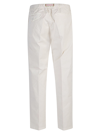 Shop White Sand Cotton Trousers In Beige