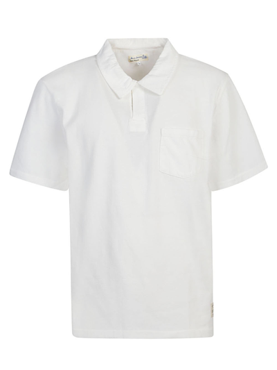 Shop Merz B Schwanen Organic Cotton Polo Shirt In White