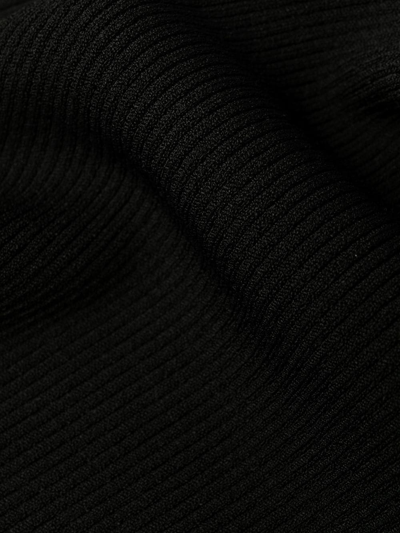 Shop Diesel Logo Viscose Blend Mini Dress In Black