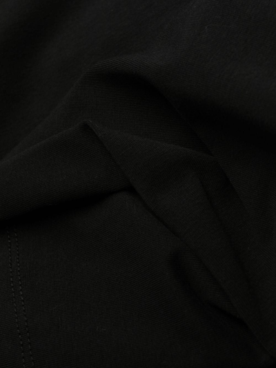 Shop Diesel Logo Cotton Mini Dress In Black
